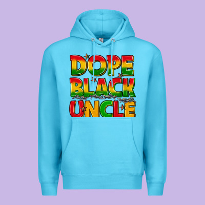 Premium Hoodie dope black uncle with stars