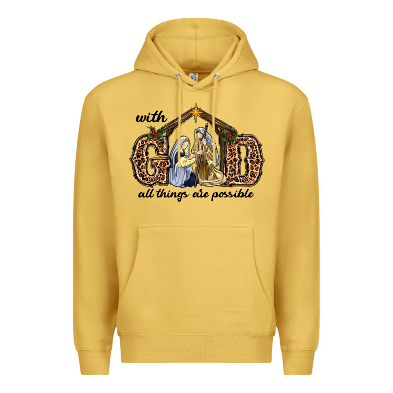 With God All Things Are Possible Premium Hoodie by RanaPortraitStore | Teevron