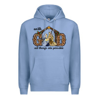 Colony Blue With God All Things Are Possible Premium Hoodie - RanaPortraitStore