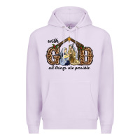 Lilac With God All Things Are Possible Premium Hoodie - RanaPortraitStore