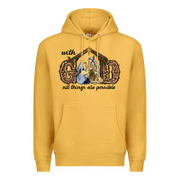 Mustard With God All Things Are Possible Premium Hoodie - RanaPortraitStore