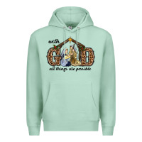 Seafoam With God All Things Are Possible Premium Hoodie - RanaPortraitStore