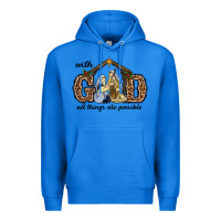 True Royal With God All Things Are Possible Premium Hoodie - RanaPortraitStore