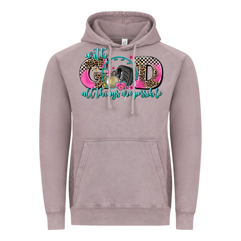 With God All Things Are Possible Race Vintage Hoodie by AdoDesignShop | Teevron