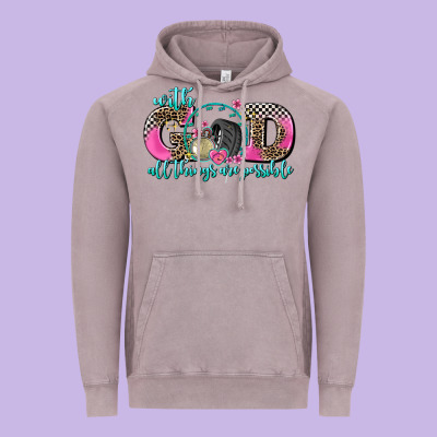 With God All Things Are Possible Race Vintage Hoodie Designed By Adodesignshop