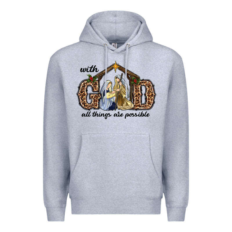 With God All Things Are Possible Premium Hoodie by RanaPortraitStore | Teevron