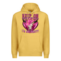 Antique Gold keep on talking yourself im not pretty Premium Hoodie - texasbilliewilder