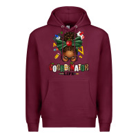 Burgundy educational coordinator life afro messy bun Premium Hoodie - texasbilliewilder