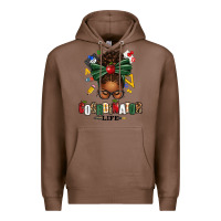 Chestnut educational coordinator life afro messy bun Premium Hoodie - texasbilliewilder