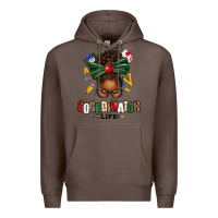Coffee educational coordinator life afro messy bun Premium Hoodie - texasbilliewilder