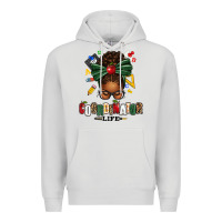 Dove Grey educational coordinator life afro messy bun Premium Hoodie - texasbilliewilder