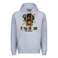 Heather Grey educational coordinator life afro messy bun Premium Hoodie - texasbilliewilder