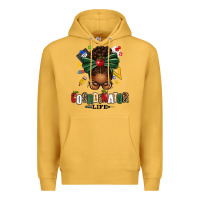 Mustard educational coordinator life afro messy bun Premium Hoodie - texasbilliewilder