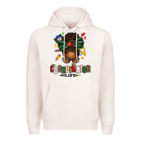 Pale Pink educational coordinator life afro messy bun Premium Hoodie - texasbilliewilder