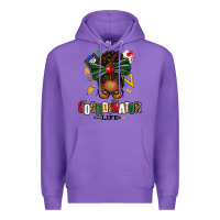 Purple educational coordinator life afro messy bun Premium Hoodie - texasbilliewilder