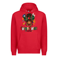 Red educational coordinator life afro messy bun Premium Hoodie - texasbilliewilder