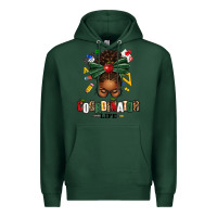 Sports Green educational coordinator life afro messy bun Premium Hoodie - texasbilliewilder