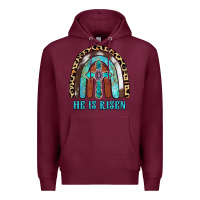 Burgundy He Is Risen Premium Hoodie - RanaPortraitStore
