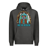 Charcoal Heather He Is Risen Premium Hoodie - RanaPortraitStore