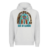 Dove Grey He Is Risen Premium Hoodie - RanaPortraitStore