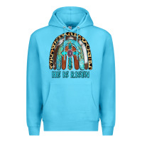 Ocean Blue He Is Risen Premium Hoodie - RanaPortraitStore