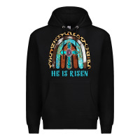 Black He Is Risen Premium Hoodie - RanaPortraitStore