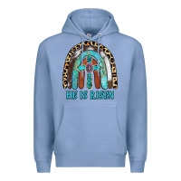 Colony Blue He Is Risen Premium Hoodie - RanaPortraitStore