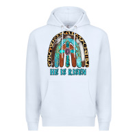 White He Is Risen Premium Hoodie - RanaPortraitStore