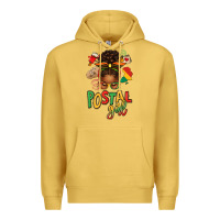 Antique Gold juneteenth afro messy bun postal girl Premium Hoodie - texasbilliewilder