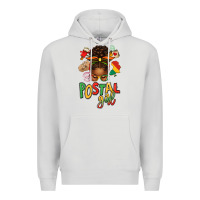 Dove Grey juneteenth afro messy bun postal girl Premium Hoodie - texasbilliewilder
