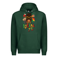 Sports Green juneteenth afro messy bun postal girl Premium Hoodie - texasbilliewilder