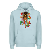 Blue Mist juneteenth afro messy bun postal girl Premium Hoodie - texasbilliewilder