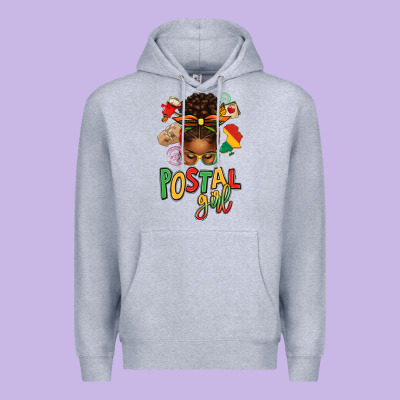 Premium Hoodie juneteenth afro messy bun postal girl