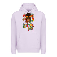 Lilac juneteenth afro messy bun postal girl Premium Hoodie - texasbilliewilder