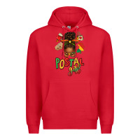 Red juneteenth afro messy bun postal girl Premium Hoodie - texasbilliewilder