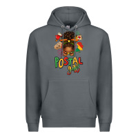 Rock juneteenth afro messy bun postal girl Premium Hoodie - texasbilliewilder
