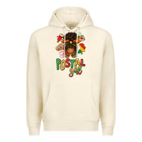Sandshell juneteenth afro messy bun postal girl Premium Hoodie - texasbilliewilder