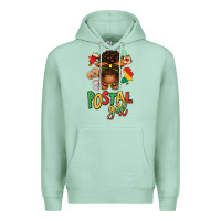 Seafoam juneteenth afro messy bun postal girl Premium Hoodie - texasbilliewilder
