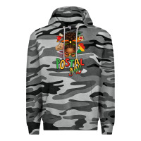 Slate Camo juneteenth afro messy bun postal girl Premium Hoodie - texasbilliewilder