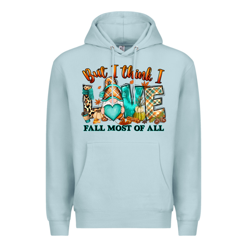 But I Think I Love Fall Most Of All Gnome Premium Hoodie by RanaPortraitStore | Teevron