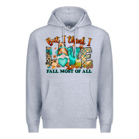 Heather Grey But i think i love Fall most of all gnome Premium Hoodie - RanaPortraitStore