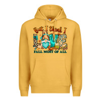 Mustard But i think i love Fall most of all gnome Premium Hoodie - RanaPortraitStore