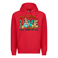 Red But i think i love Fall most of all gnome Premium Hoodie - RanaPortraitStore