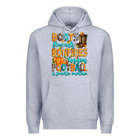 Heather Grey Boots flannels bonfires leggins American Football Premium Hoodie - RanaPortraitStore