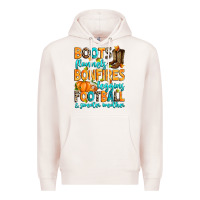 Pale Pink Boots flannels bonfires leggins American Football Premium Hoodie - RanaPortraitStore