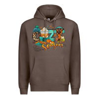Coffee Cozy season Fall Premium Hoodie - RanaPortraitStore