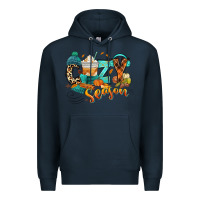 Navy Cozy season Fall Premium Hoodie - RanaPortraitStore