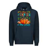 Navy Cutest pumpkin in the patch Premium Hoodie - RanaPortraitStore