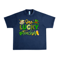 Navy one lucky teacher Urban Heavy Tee - Artiststas