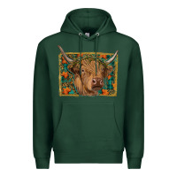 Sports Green Fall Cow Premium Hoodie - RanaPortraitStore